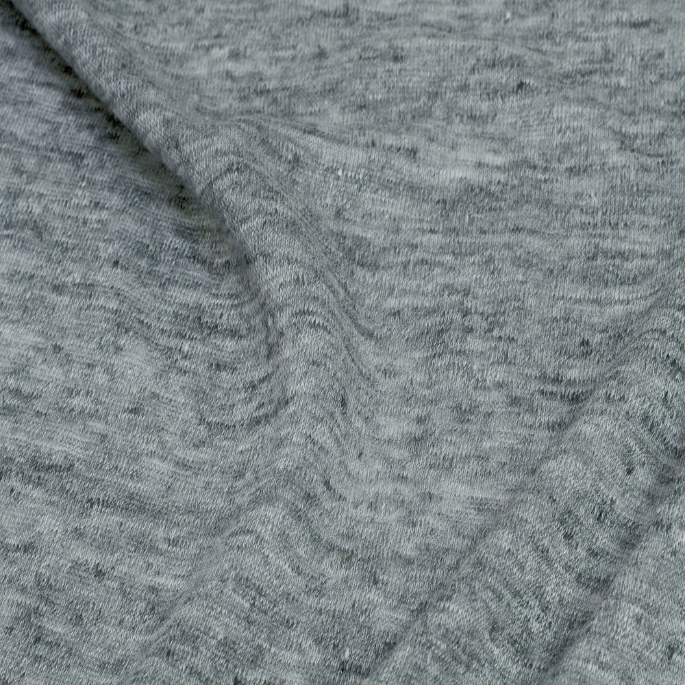 J1026 High grade 100% pure linen knitted jersey fabric colorful plain style rib knit fabric for t-shirt clothing
