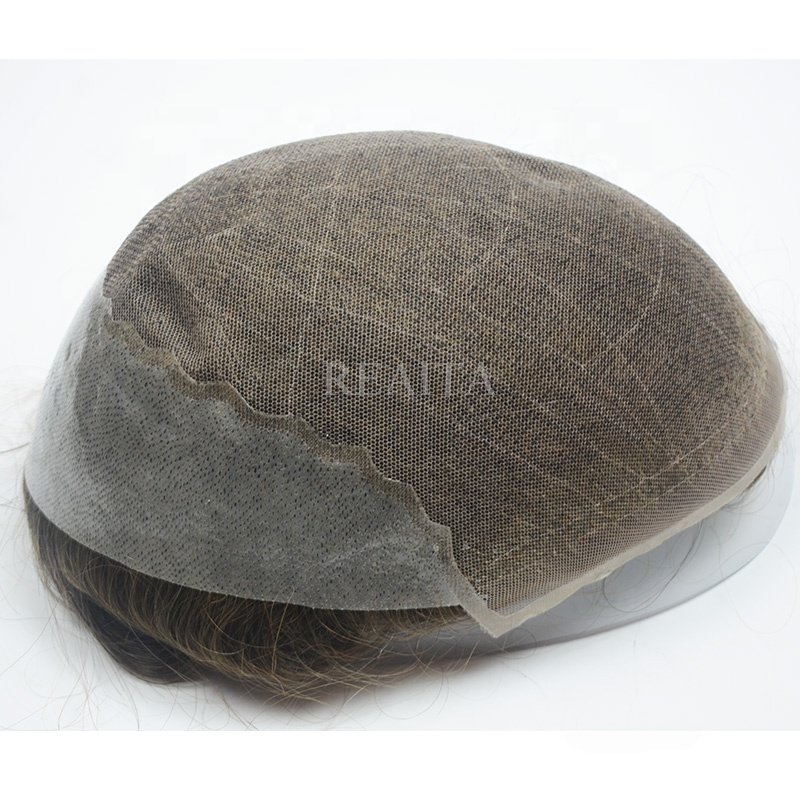 Wholesale Remy Hair Replacement System Full Swiss Lace With PU Q6 Toupee For Men