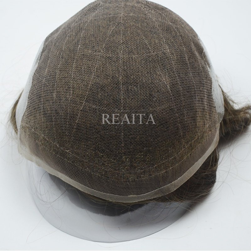 Wholesale Remy Hair Replacement System Full Swiss Lace With PU Q6 Toupee For Men