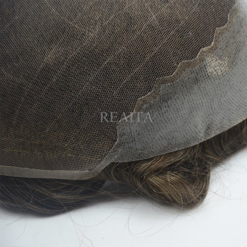 Wholesale Remy Hair Replacement System Full Swiss Lace With PU Q6 Toupee For Men