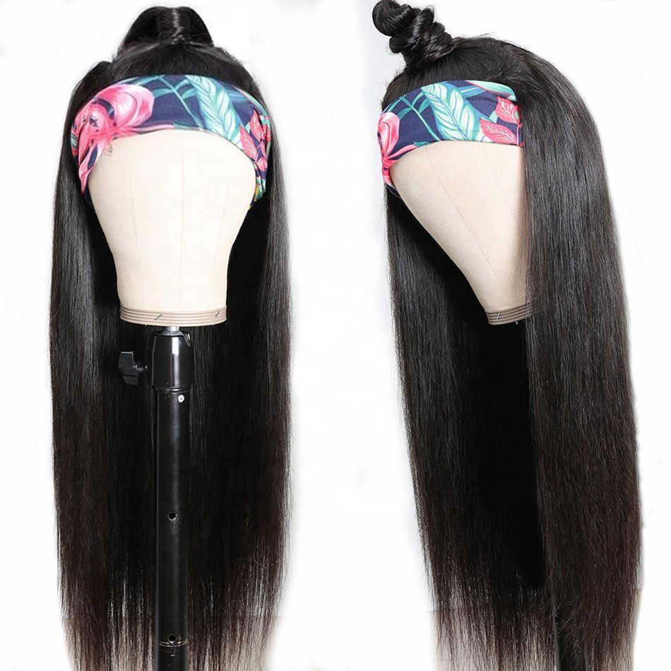 YesWigs Brazilian Virgin Remy Human Hair Headband Wig Vendor Wholesale Machine Made None Lace Glueless Wig For Black Women