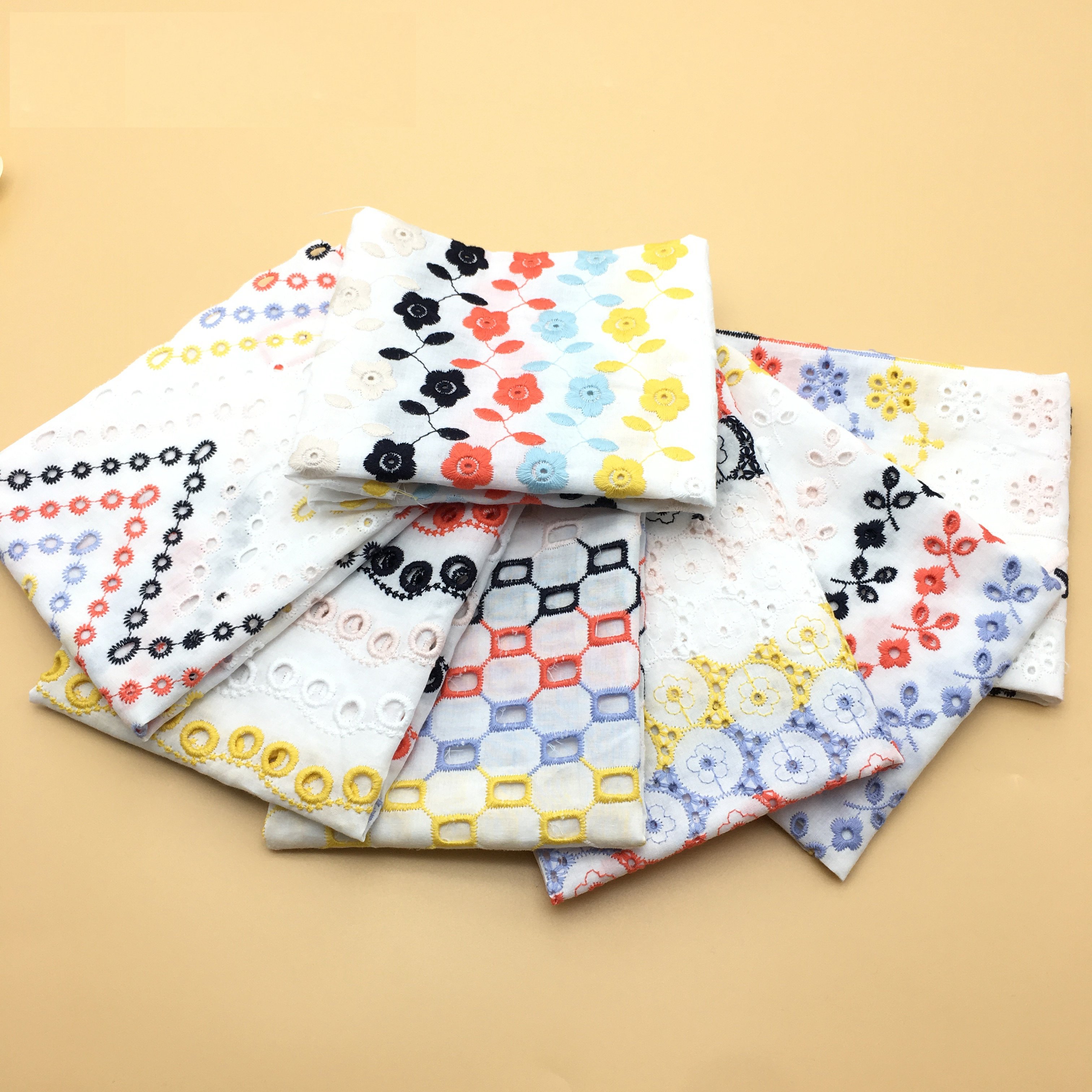 RXF0433TL Embroidery voile suiss lace Japanese Fabric Cotton For Wholesales