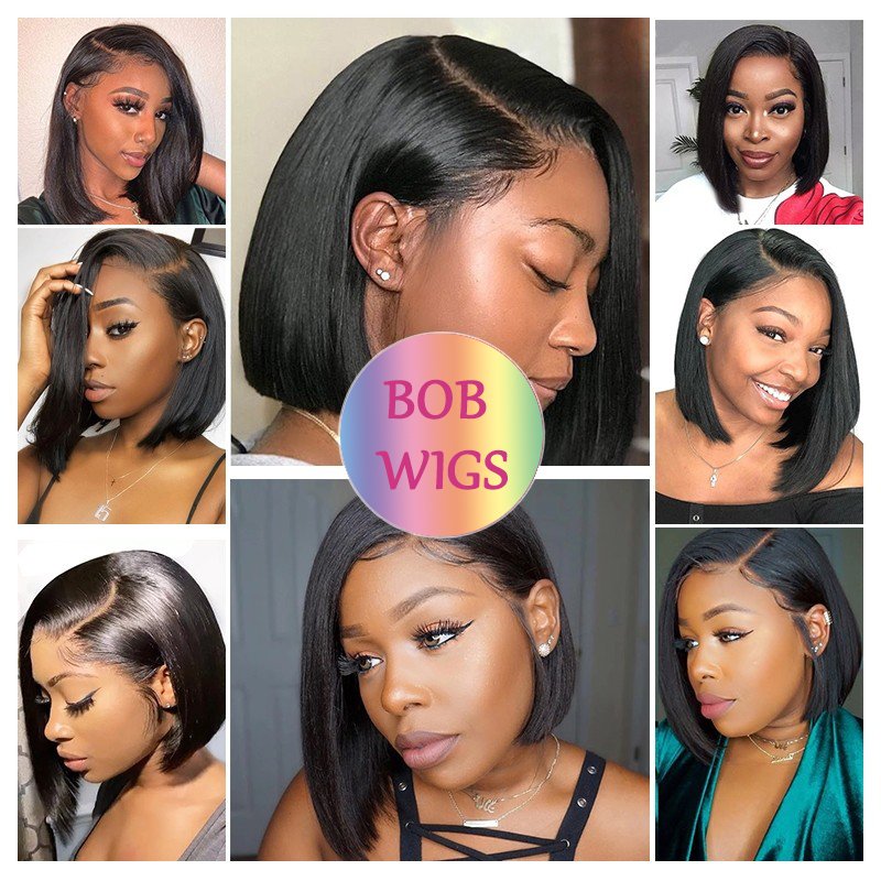 Raw Indian Virgin Human Hair Lace Frontal Wig for Black Women HD Full Lace Front Wig Deep Wave Curly Bob Closure Wig