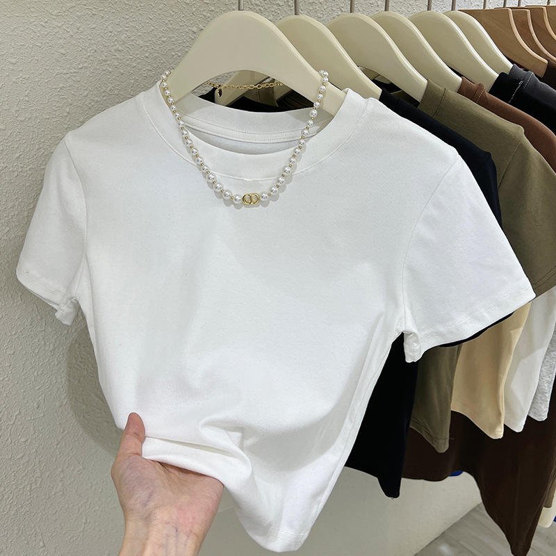 Women Sexy Ringer Baby Tee Contrast Raglan Sleeve Cropped ribbed cotton Two Tone T-shirt crew neck Knitted Y2K Crop Top t shirt