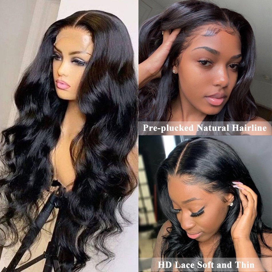 Transparent Body Wave Transparent Hd Lace Frontal Wigs Brazilian 100% Virgin Hair 360 Full Lace Human Hair Wig For Black Women