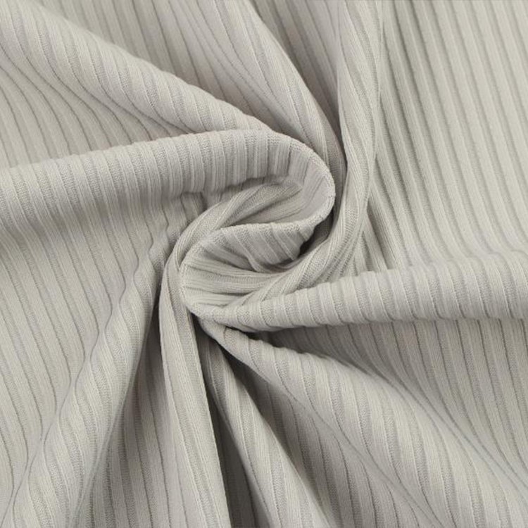 Manufactured Warp 130Cm 300Gsm 86% Nylon 14% Spandex Rib Pit Strip Stretch Underwear Leggings Knitted Fabric Material