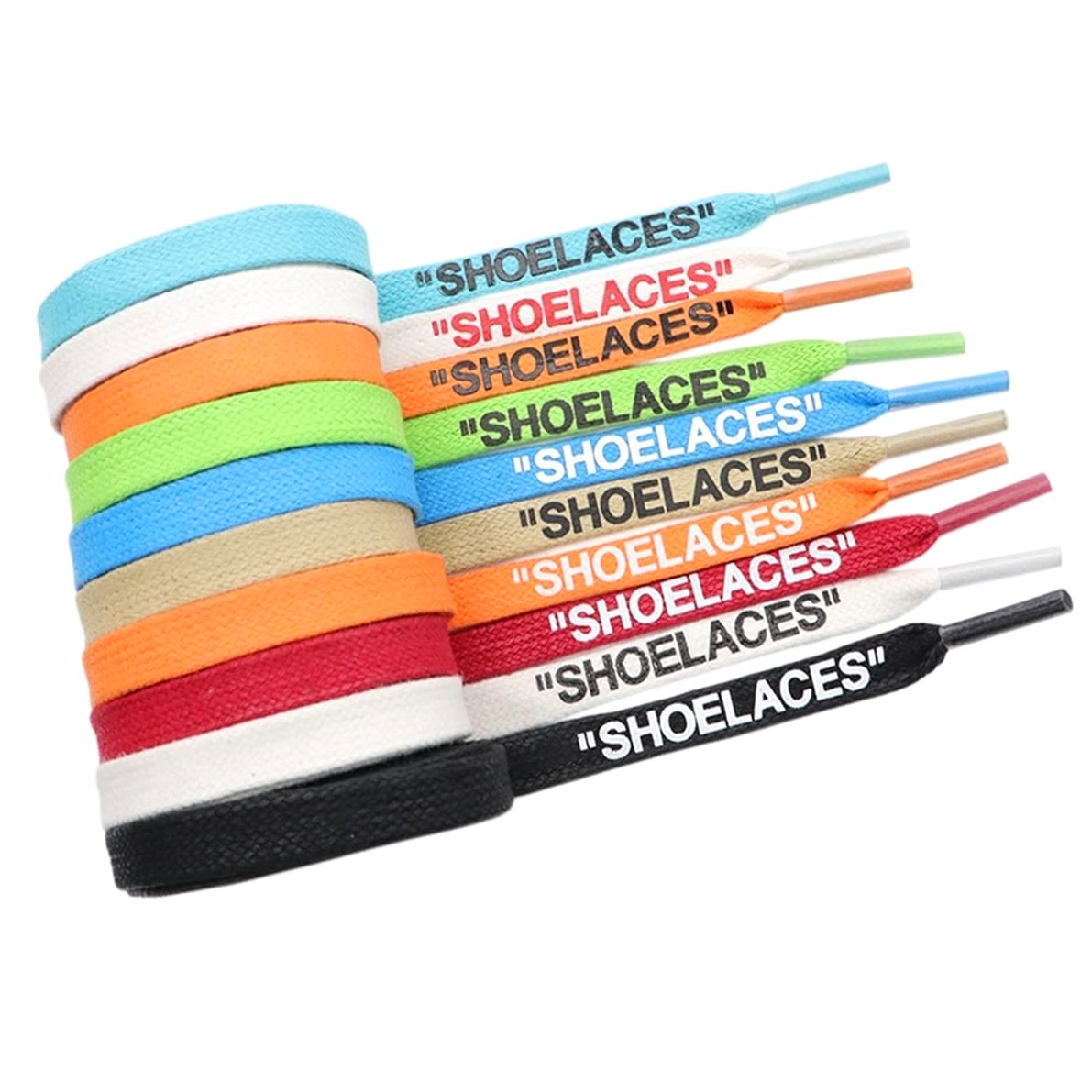 U-meking Flat Round Shoelaces Sneaker Shoe Laces Elastic Colorful Draw Cord Polyester Shoelaces Design Logo Custom Smart 8mm