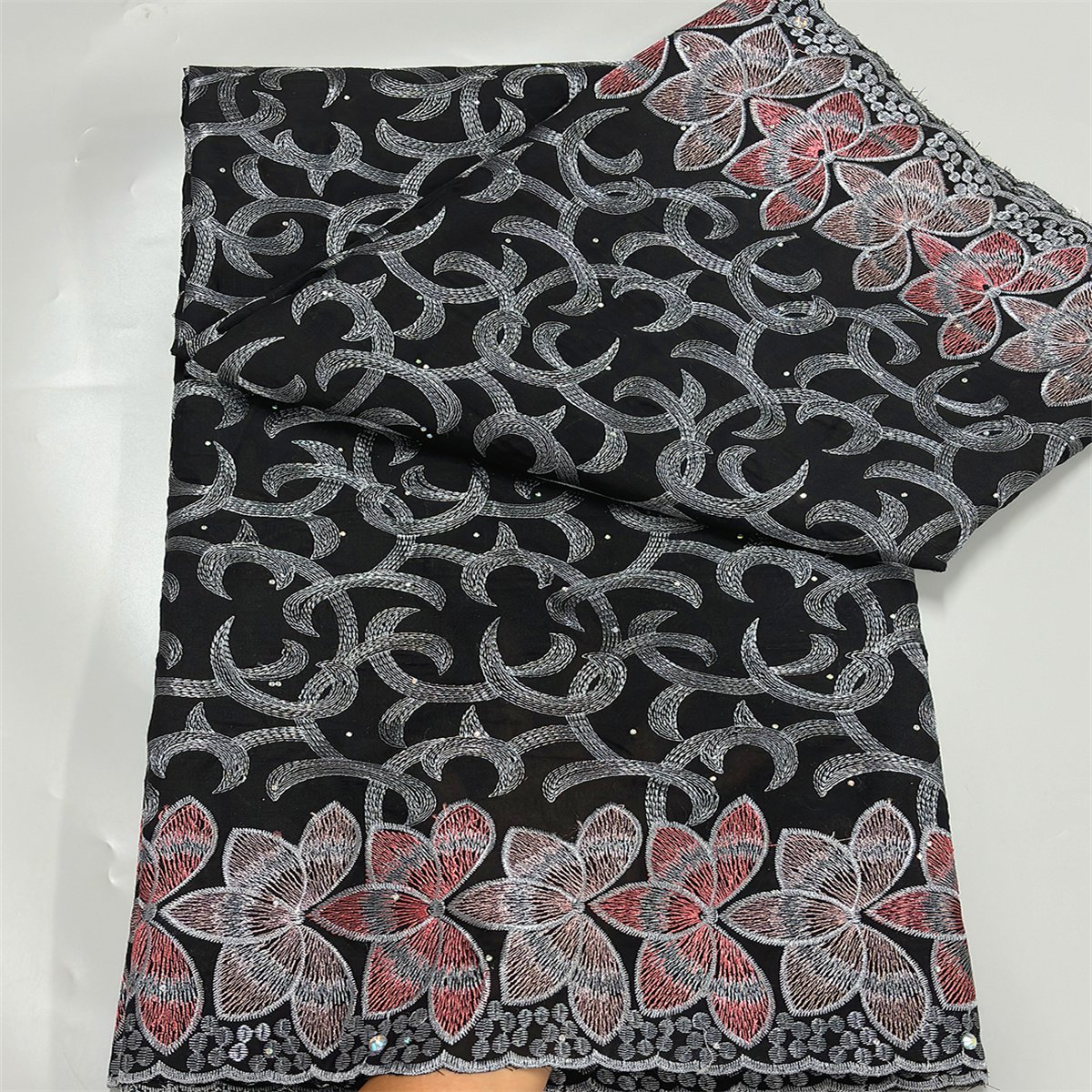 African Lace Fabric 2024 High Quality Lace Swiss 100% Cotton Lace Embroidery Fabric For Sewing Dresses And Wedding Dress