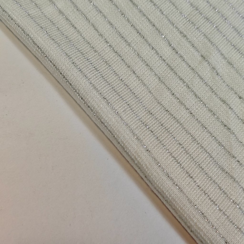 Factory Supply Hot Sale Rayon Lurex Spandex Shiny Metallic Fabric Metallic Rib for lady dress Yand dyed lurex Knit