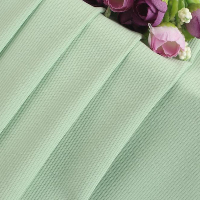 OEM Custom Fashion Design 74% Nylon 26% Spandex Strip Double-Sided Ribbing Knitted Fabric For Sun Protection Swimsuits