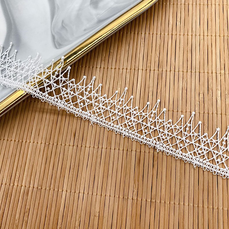 Embroidery lace trim White chemical lace trim edge