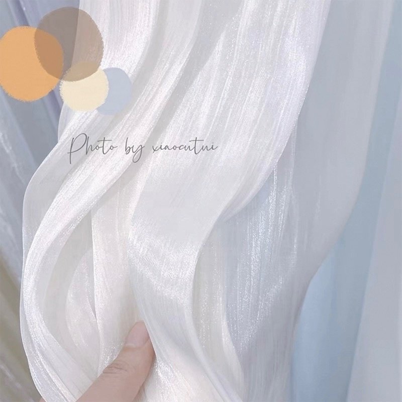 European Style Luxury Embroidery tulle Curtain High Quality Gold Soft Voile Sheer Fabric
