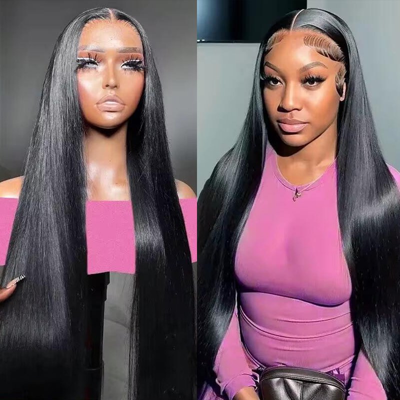 Wholesale HD full Lace Front Wig With Baby Hair,30 40 Inch Long Human Hair Wig Pre Plucked,Cuticle Aligned Virgin Glueless Wigs