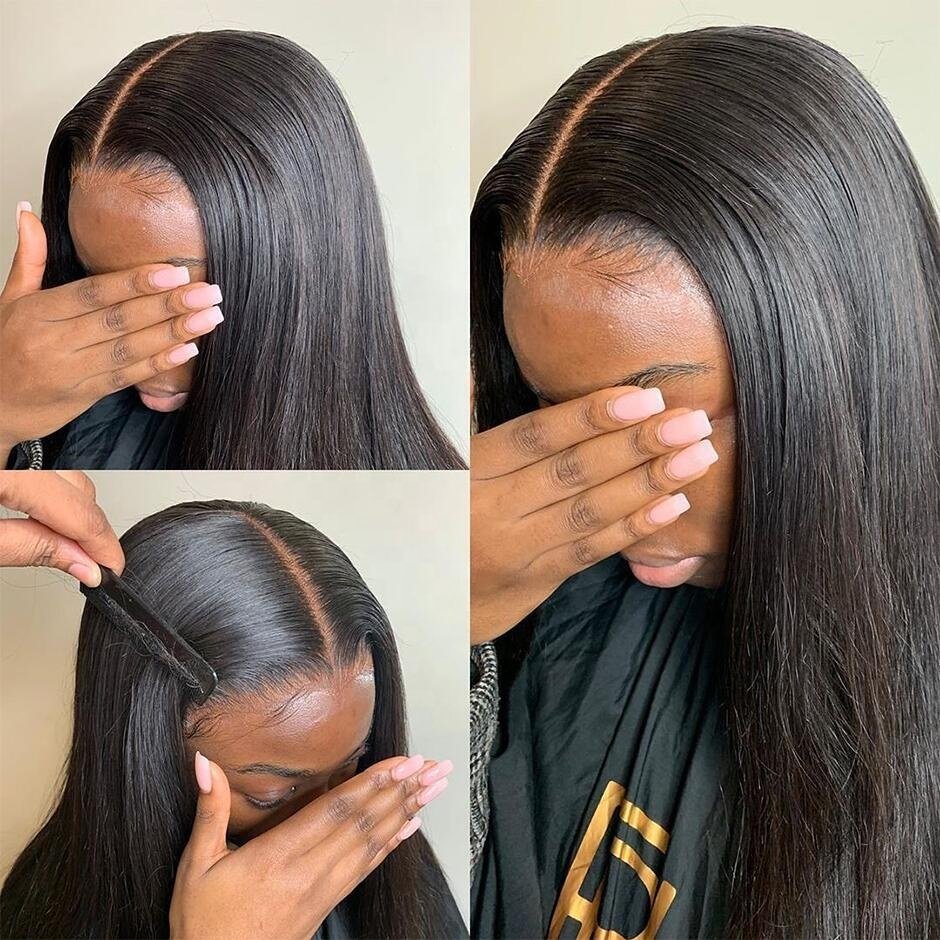 Wholesale HD full Lace Front Wig With Baby Hair,30 40 Inch Long Human Hair Wig Pre Plucked,Cuticle Aligned Virgin Glueless Wigs