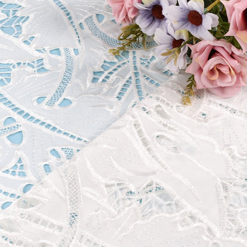 Cheerslife Wholesale High Quality Embroidery Fabric Cord Net Cord Lace Fabric Suitable For Women Dress Making Material