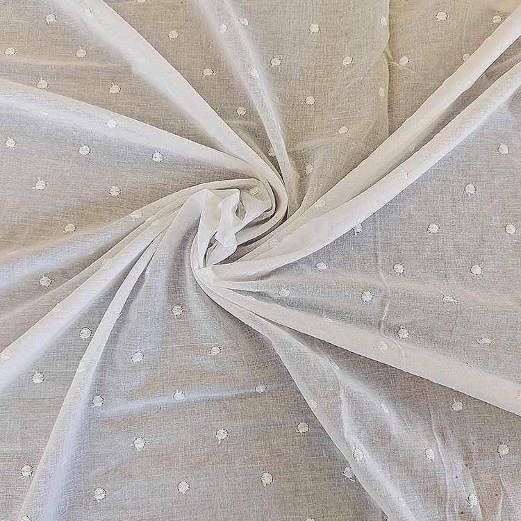 Customized pure cotton embroidery fabric for wedding dress children's clothing