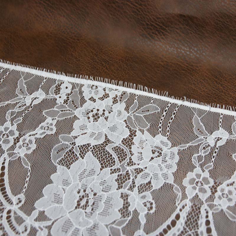 (3 meters/lot) 27cm White Flowers Embroidered Eyelash Lace Fabric Trim Decoration Love Wedding Dress Accessories Lace Ribbon