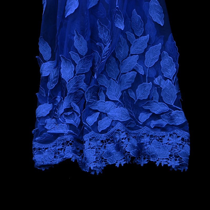 New arrival custom embroidery tulle mesh fabric high quality in stock 3d flower embroidery lace fabric
