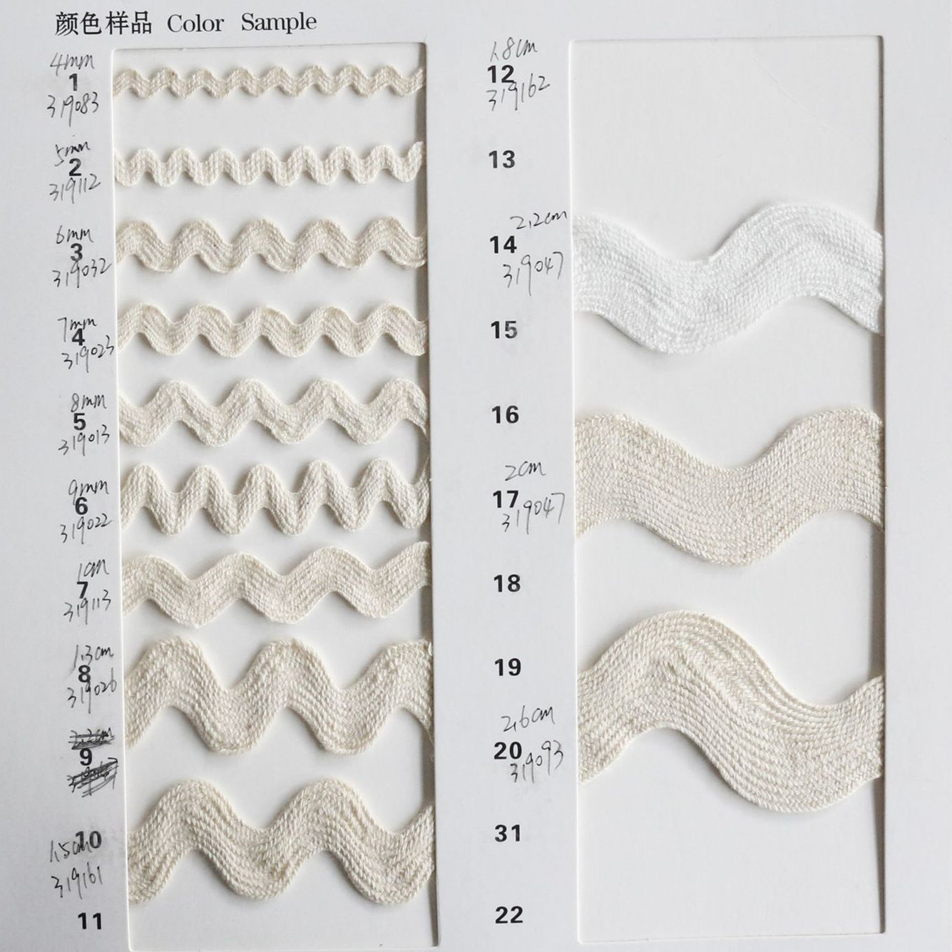 Factory Custom Color 4mm~ 26mm Cotton Rick Rack Trim ZigZag Ribbon Lace Ric Rac Ribbon Cord