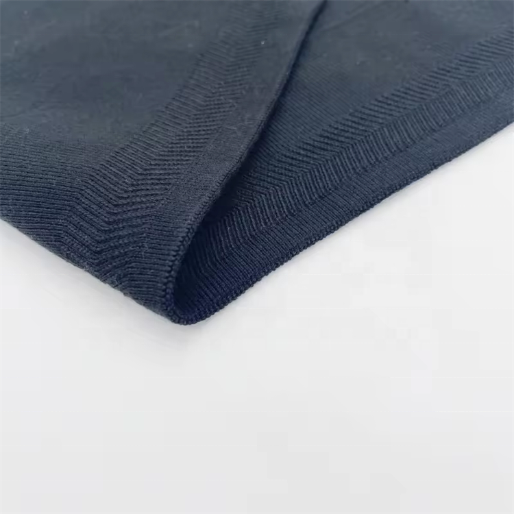 Custom acrylic skin-friendly ribbed collar, knit ribbed cuffs and bottom hem apply to jacket