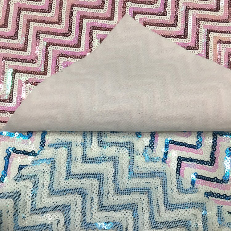 colorful cheap wholesale ripple gold sequin embroidery fabric glitter fabric for clothes bags shoes and decorations