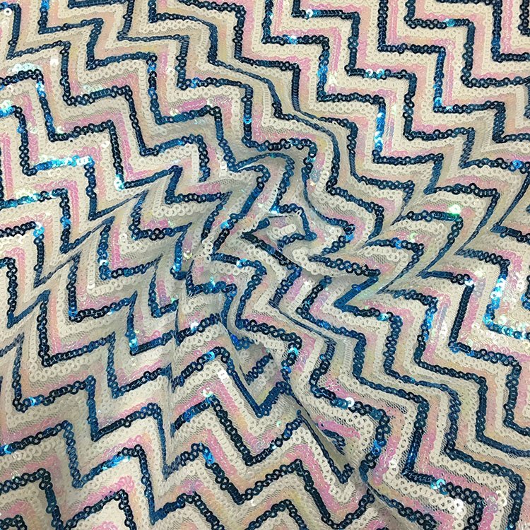 colorful cheap wholesale ripple gold sequin embroidery fabric glitter fabric for clothes bags shoes and decorations