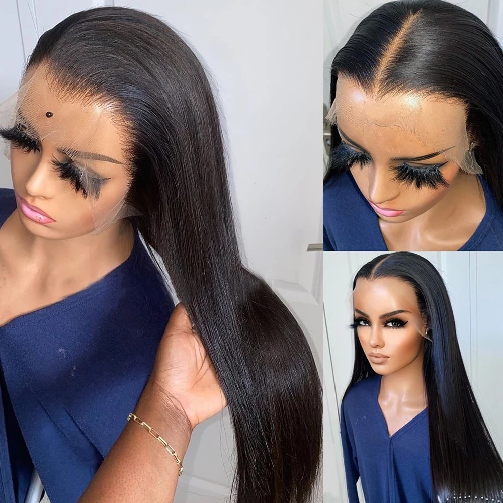 12A Glueless HD Full Lace Human Hair Wigs Raw Indian Virgin Hair Lace Front Wigs Transparent Lace Frontal Wigs Vendor