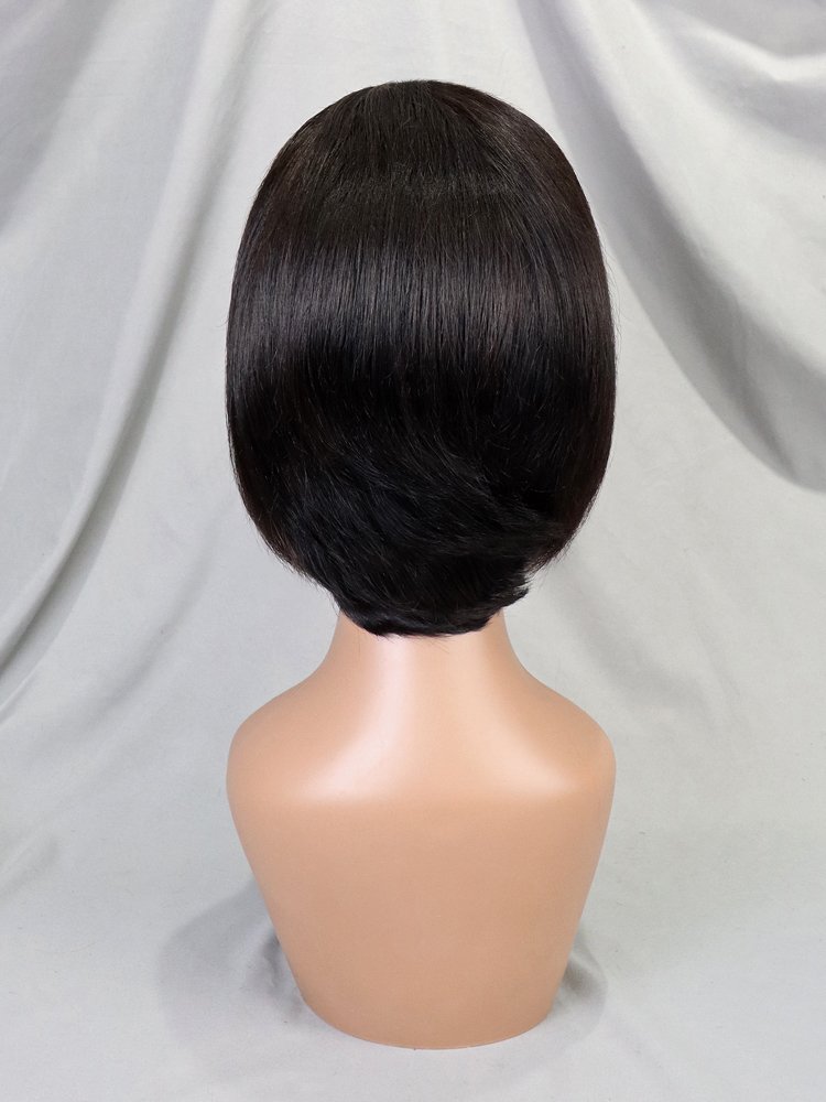 Wholesale Brazilian Hair Lace Front Wigs For Black Women Full 13x4 Frontal Bob Wig Natural Black Short Pixie Cut Human Hair Wigs