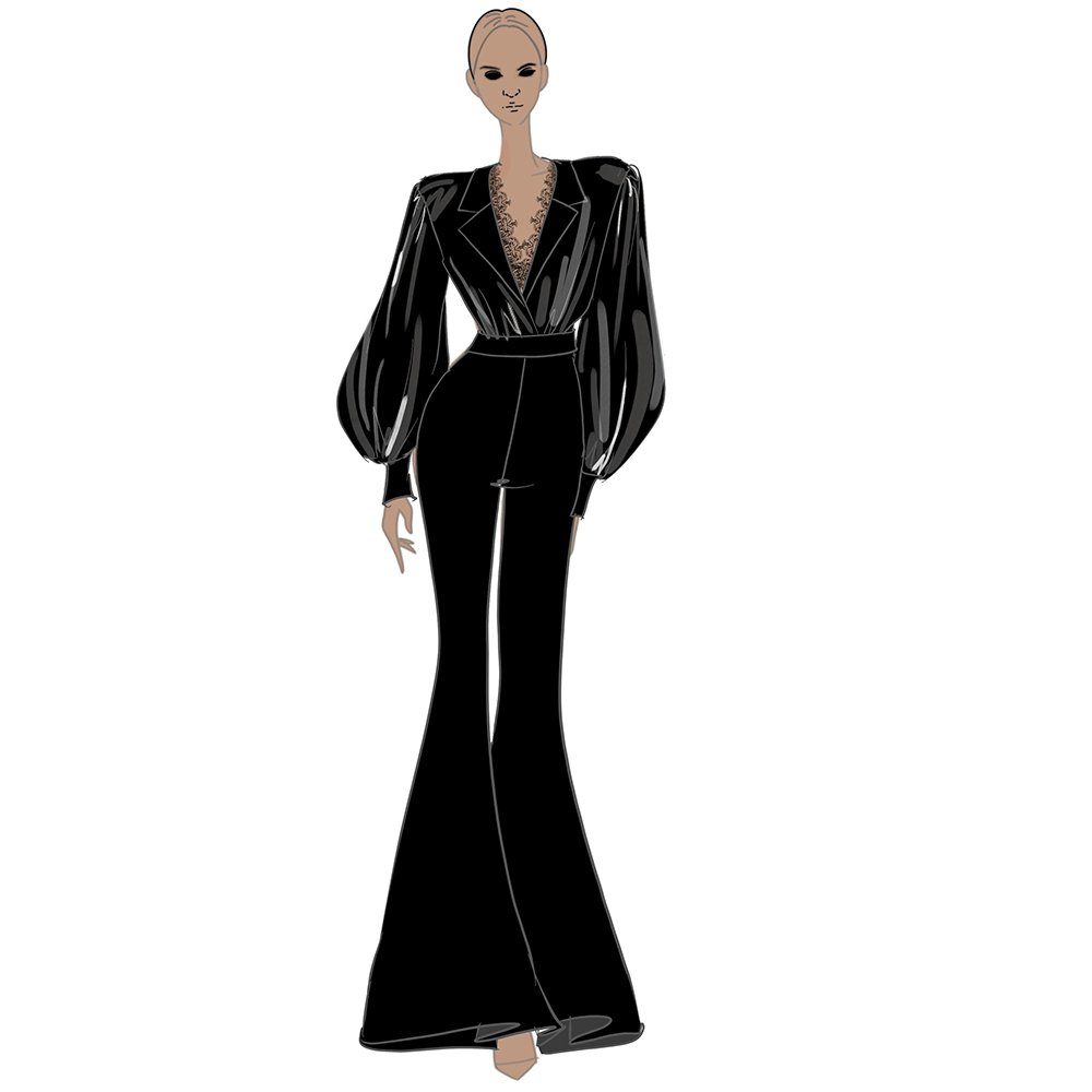 2023 New Black Sexy Micro-permeable Long Sleeve Lace Elegant Party Dress