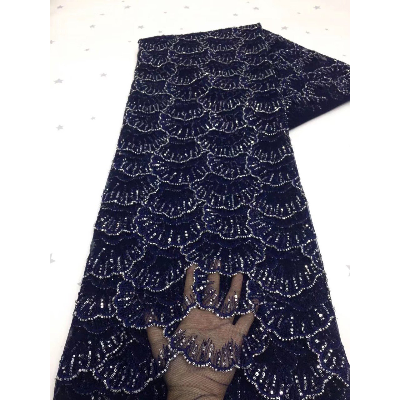 golden supplier sequin embroidery fabric for wedding dress making cheap wedding embroidery lace fabric for women party dress