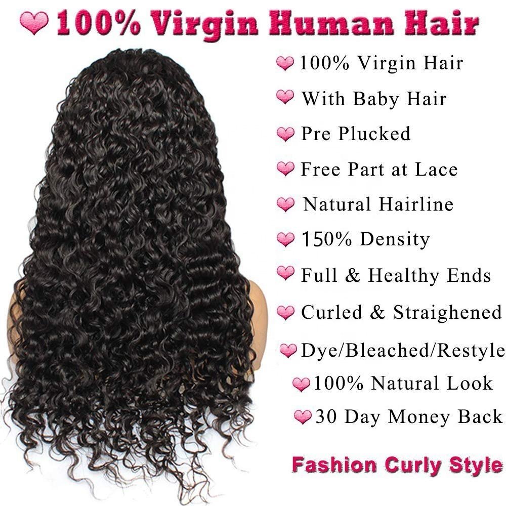 Brazilian Water Wave Lace Frontal Wig Glueless Full HD Lace Wigs for Black Women 13x6 HD Human Hair Lace Front Raw Hair Wig