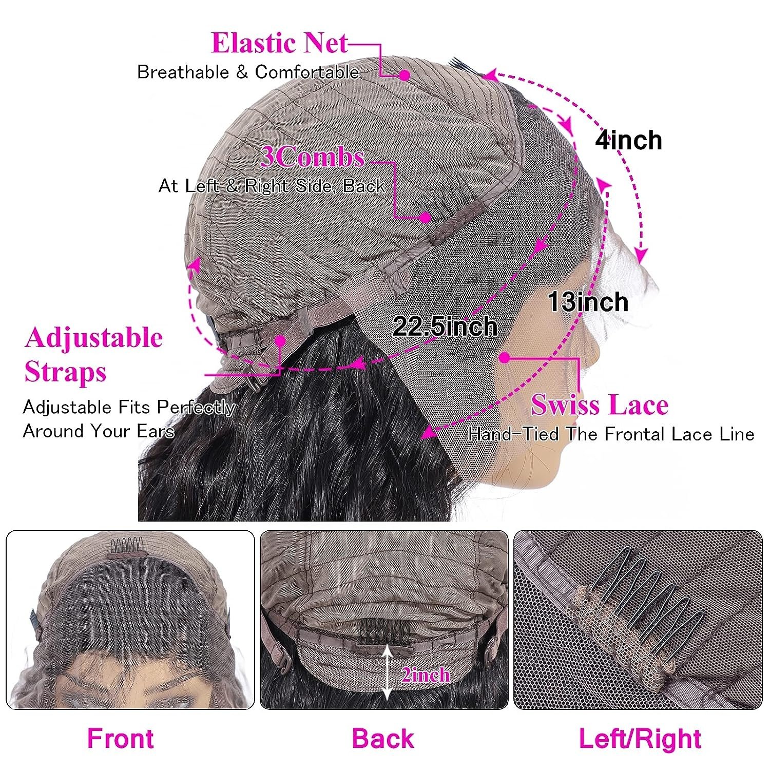 Brazilian Water Wave Lace Frontal Wig Glueless Full HD Lace Wigs for Black Women 13x6 HD Human Hair Lace Front Raw Hair Wig