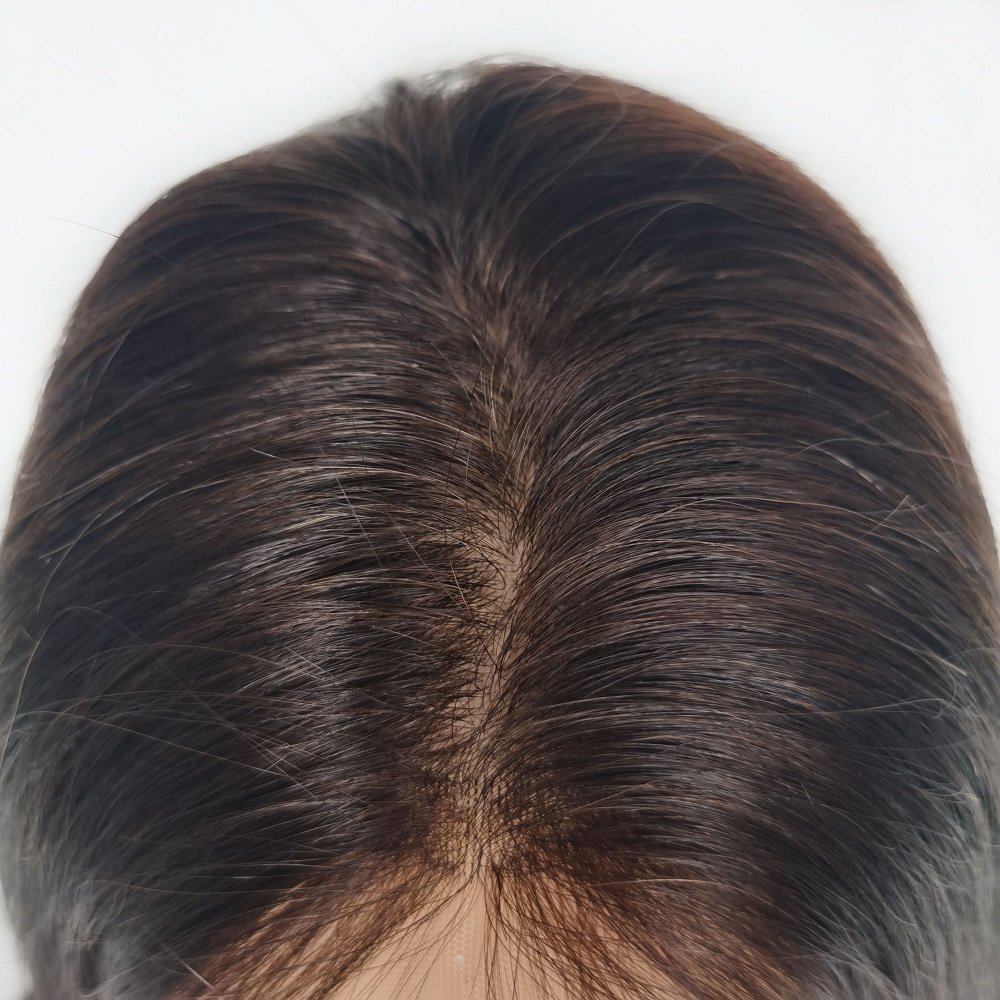 Wholesale Double Drawn Natural Remy Human Hair Hand Tied Hidden Knot Real Scalp Silk Top Base Full Lace Wig