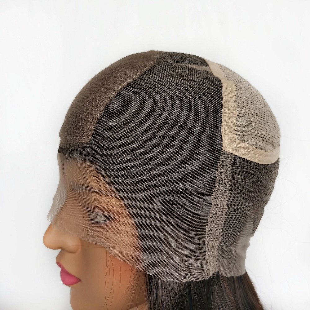 Wholesale Double Drawn Natural Remy Human Hair Hand Tied Hidden Knot Real Scalp Silk Top Base Full Lace Wig
