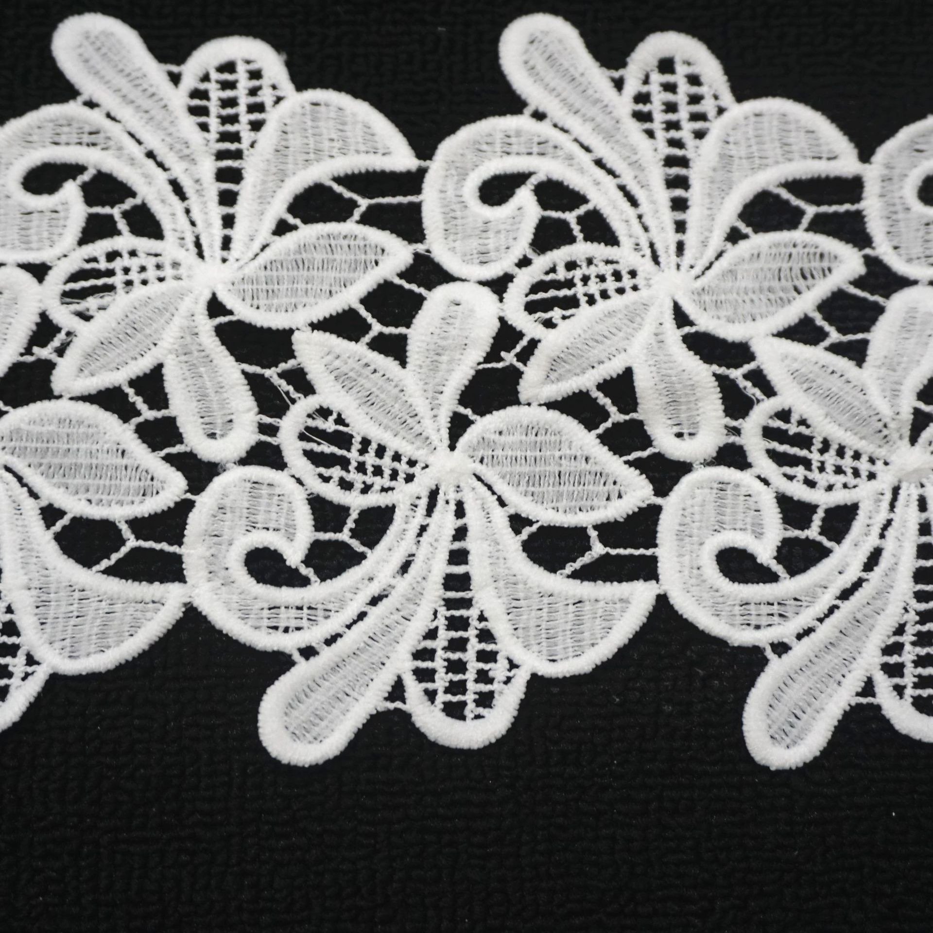 New Styles White Lolita Milk Silk Water Soluble Embroidery Lace Trim Running Yardage For Clothing Accessores