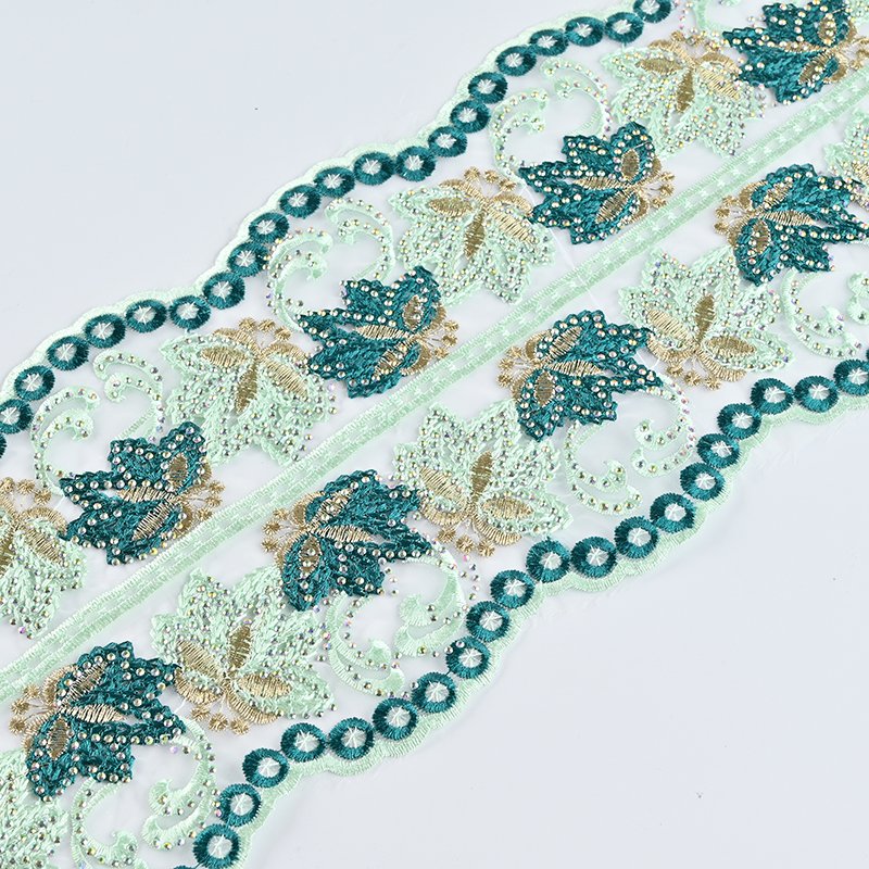 High Quality Newly Designed Oeuvre Polyester Fabric Soluble Lace Trim Embroidery Lace