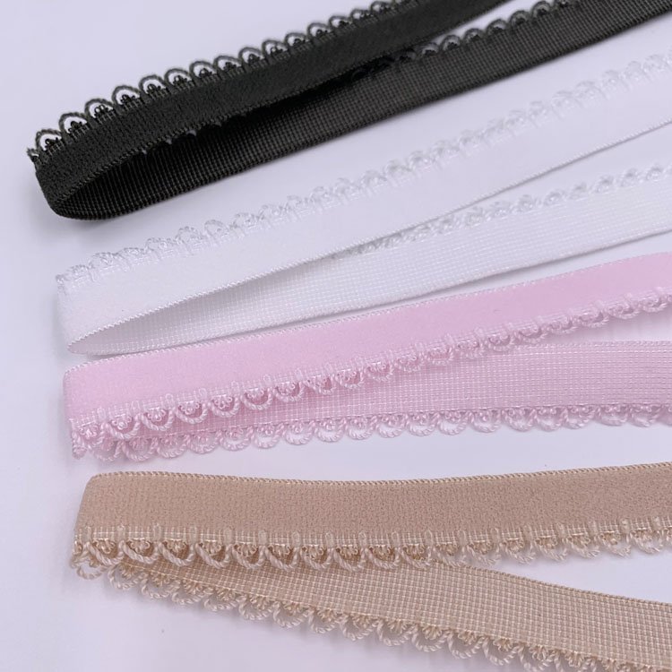 Garment sewing nylon decor elastic webbing band bud edge plush belt webbing elastic for clothes diy