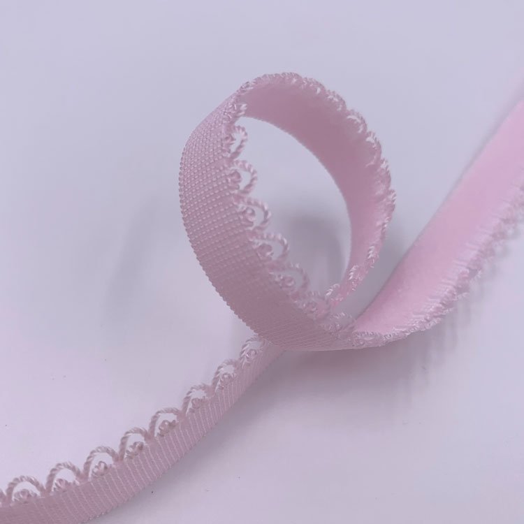 Garment sewing nylon decor elastic webbing band bud edge plush belt webbing elastic for clothes diy