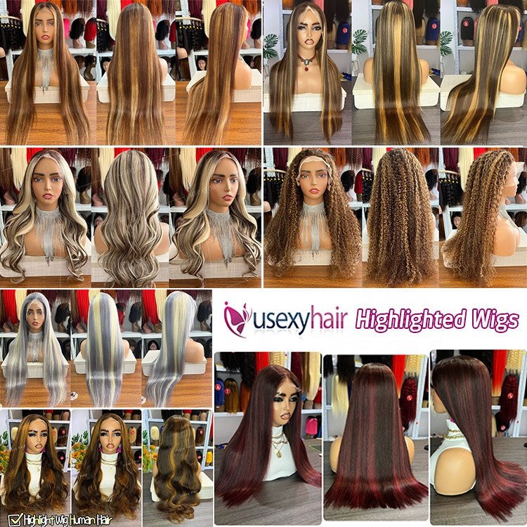 Highlight Pre Plucked Glueless Hd Full Frontal Raw Virgin Hair Wig Body Wave Water Curly Lace Front 100Natural Human Hair Wigs