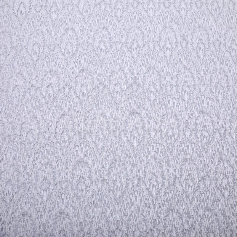 Light weight 100% nylon fan-shaped design tulle lace fabric