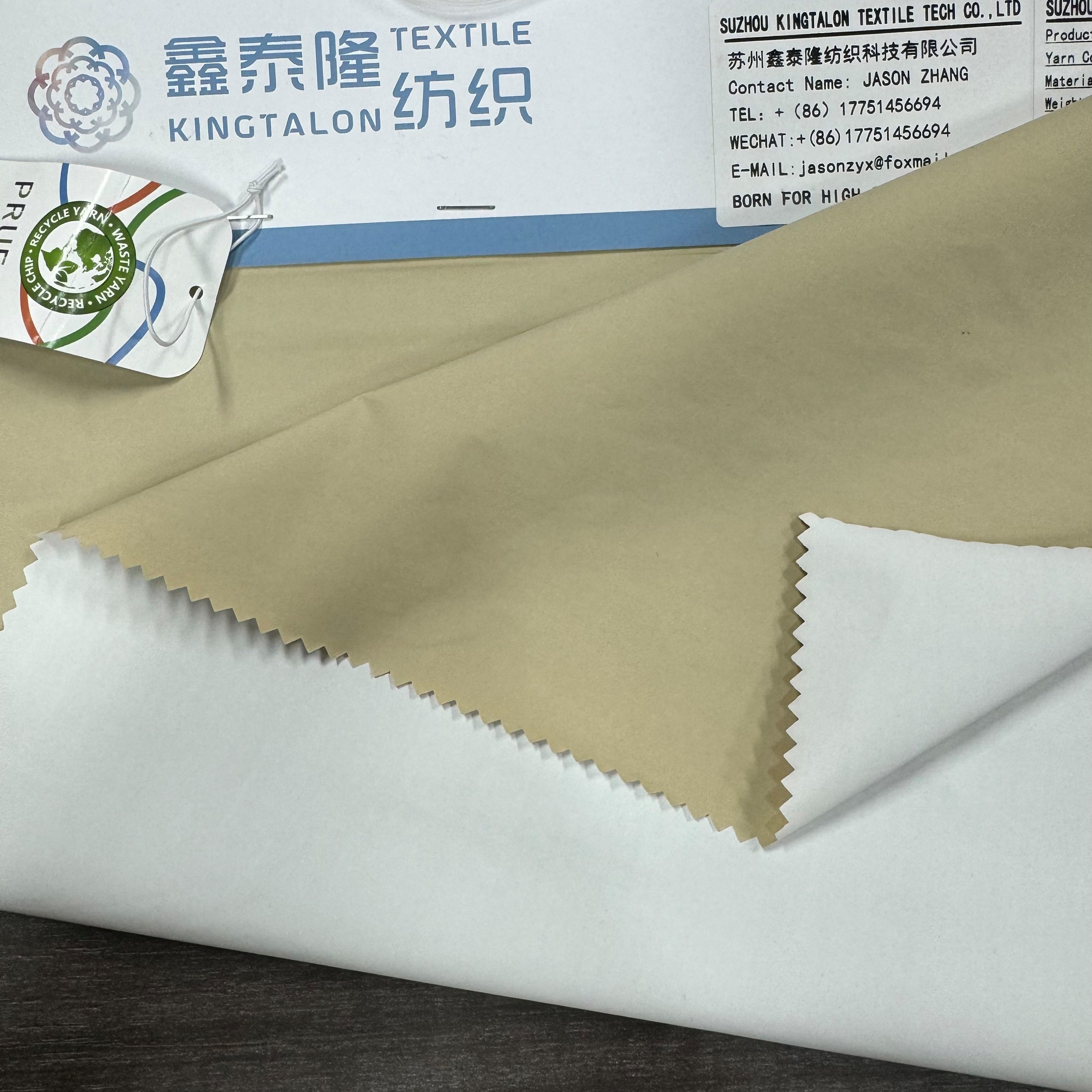50D*50D NYLON TAFFETA TASLON CRINKLE FABRIC FOR WINTER JACKET RECYCLED/ECO- FABRIC FOR DOWNJACKET