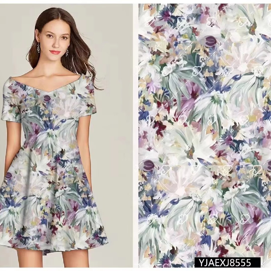 100% Cotton Fabric For Clothing Fabric Fashionable Floral Fabric With The Pattern of Geometric Stripes Pure Cotton Print
