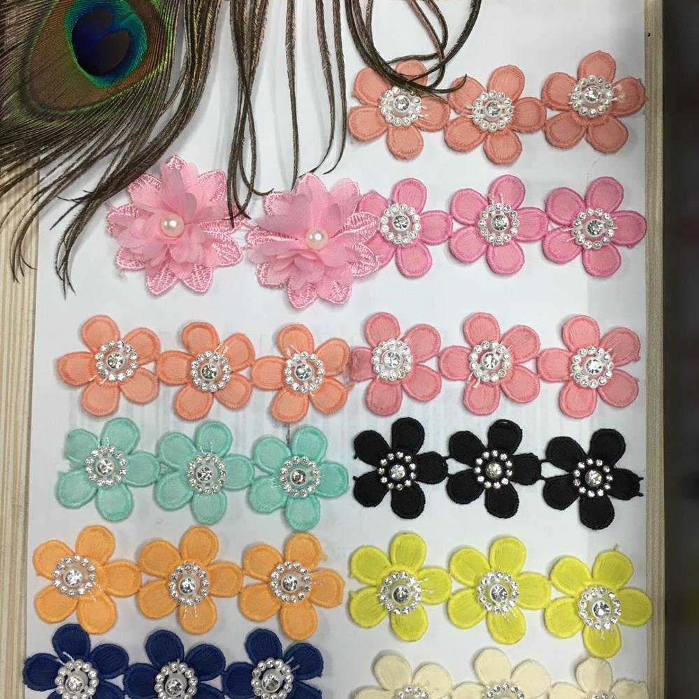 Wholesale Sew Lace Flowers 15 yards Colorful 3d Fringe Lace Trim for dress