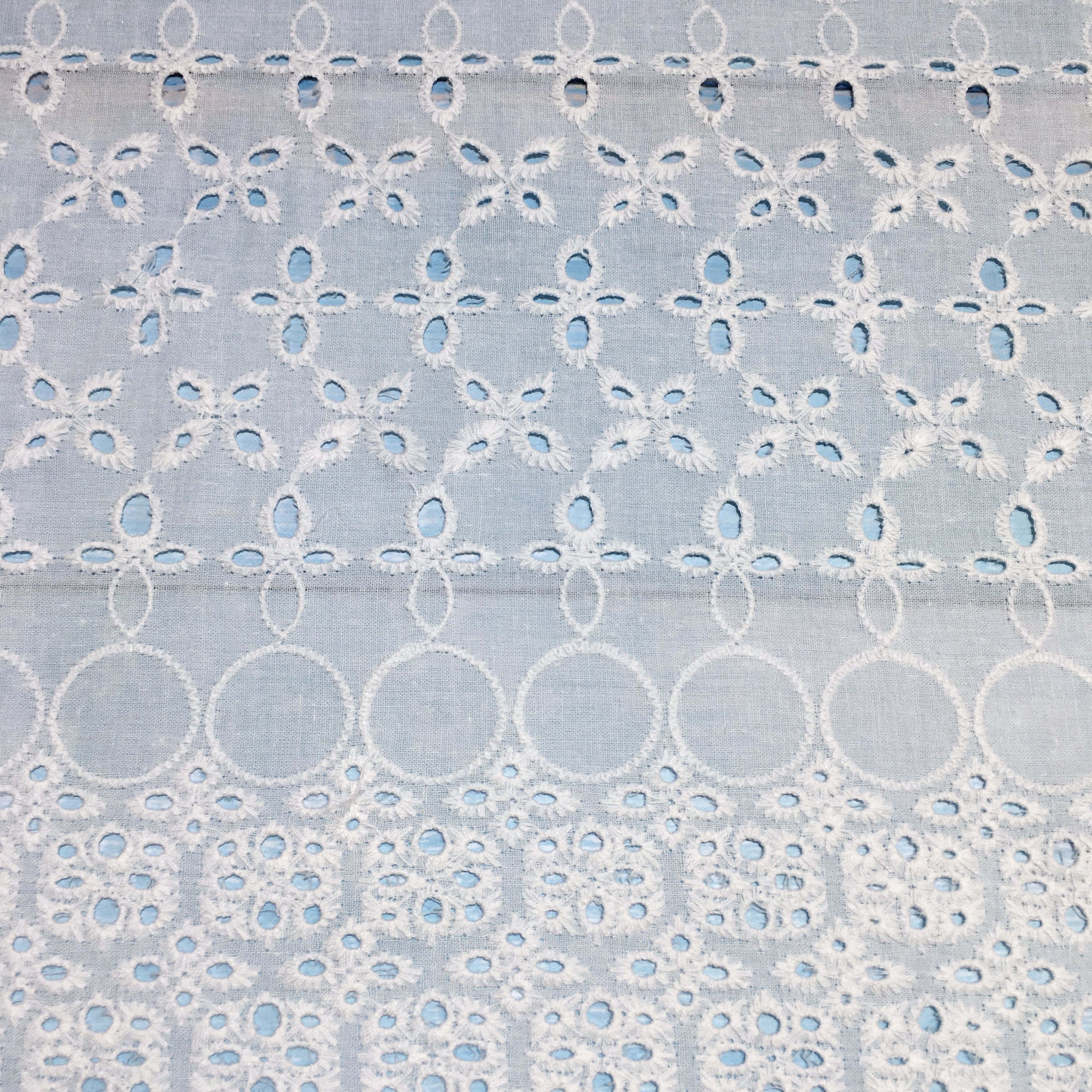 RXF2190 Cotton silk embroidery lace border Fabric For Mask Decoration