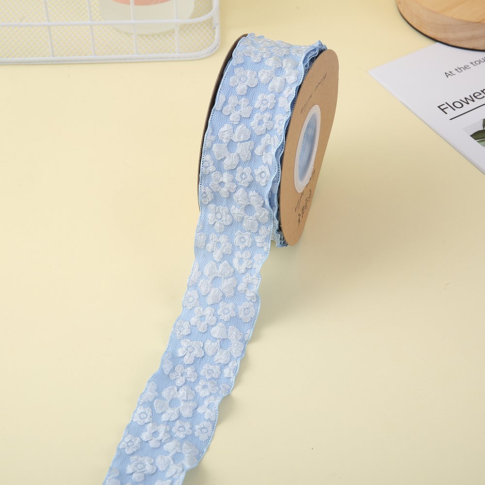 45mm and lace color navy blue trims floral bridal lace diy embroider silver ribbon hat ribbon moire ribbon