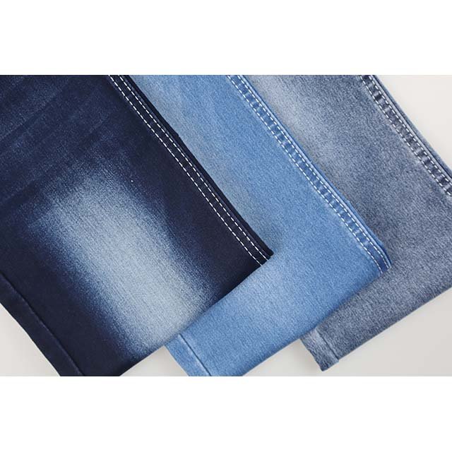 Good quality Satin 10.5 oz big stretch TR denim fabric for women good for South America market denim fabric
