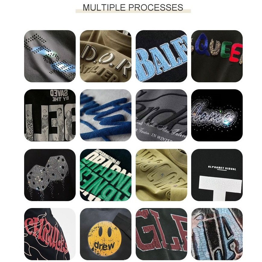 Customizable Logo Printed Autumn Casual Top Long Sleeves Solid Color Pattern Knit Crew Neck Pilling Resistant Made Jersey Fabric
