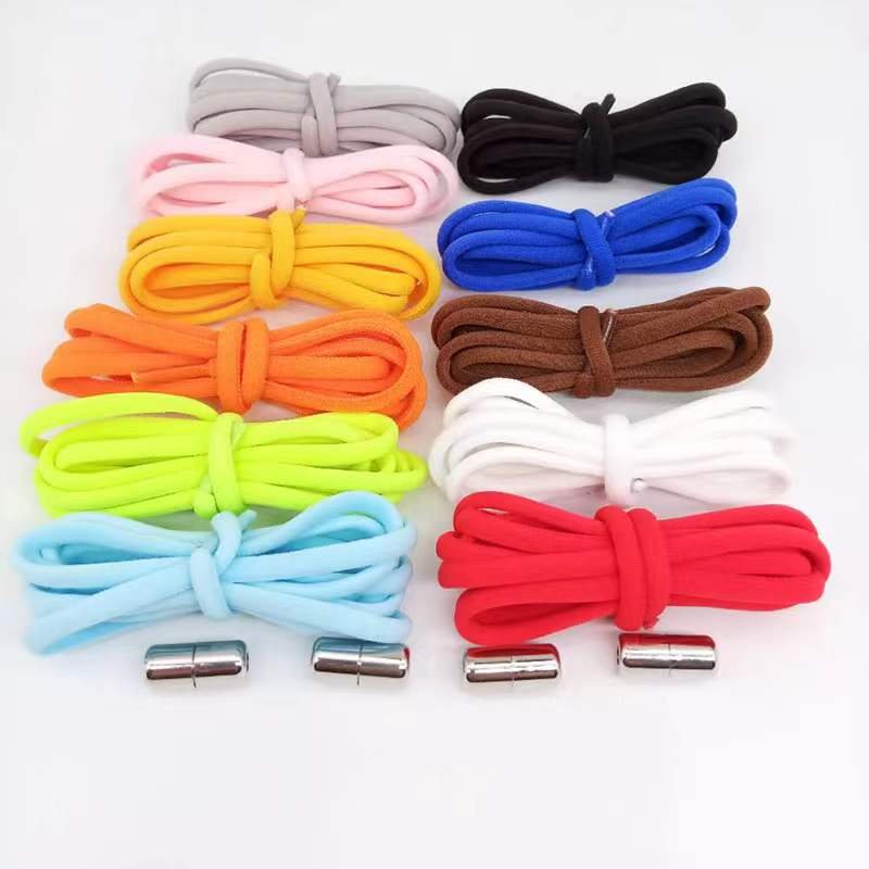 High quality Wholesale Custom Elastic No Tie 21 Colorful Shoelaces With Capsule Screw Locks Lazy Lace