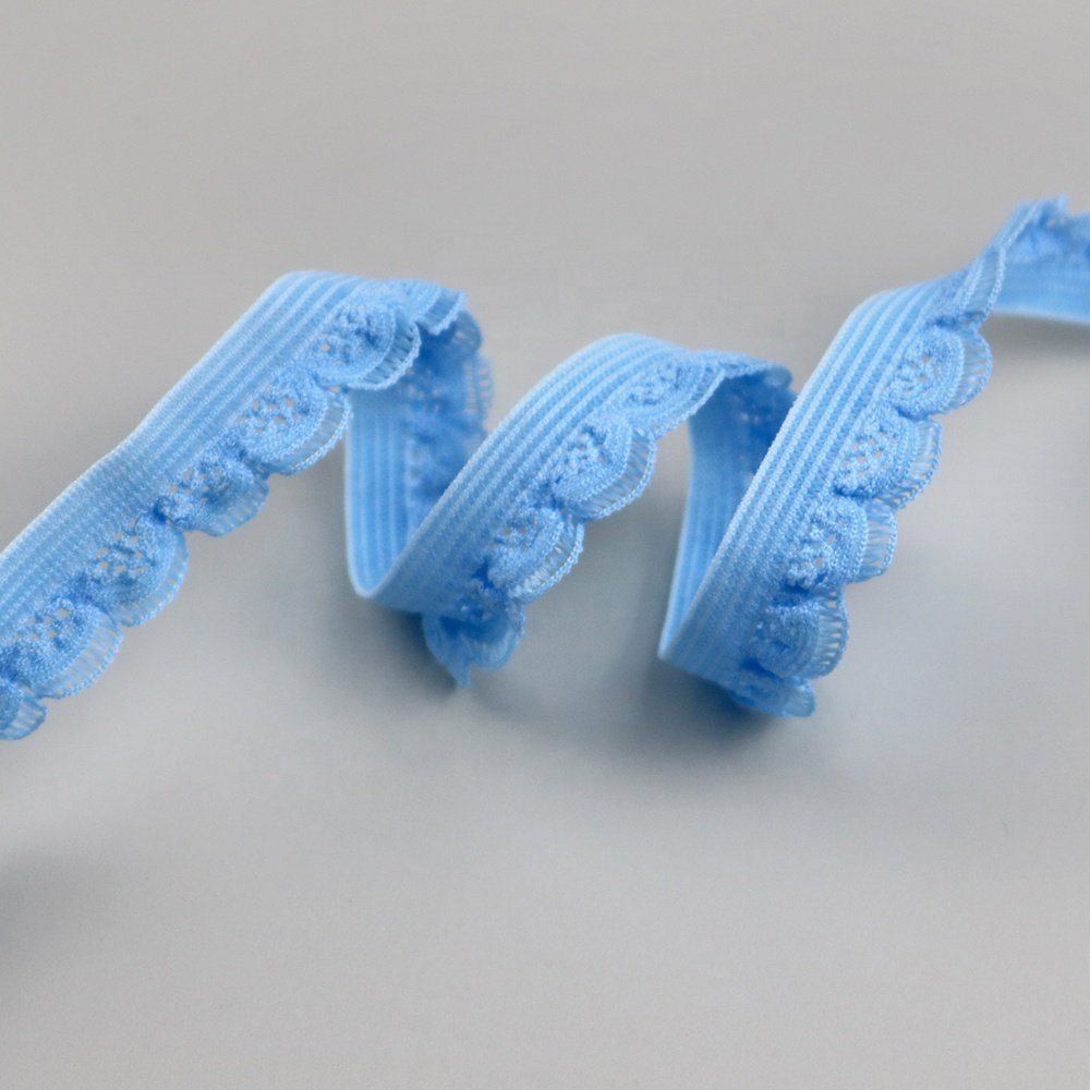 Factory custom lingerie stretch lace trim ear design elastic band webbing for underwear