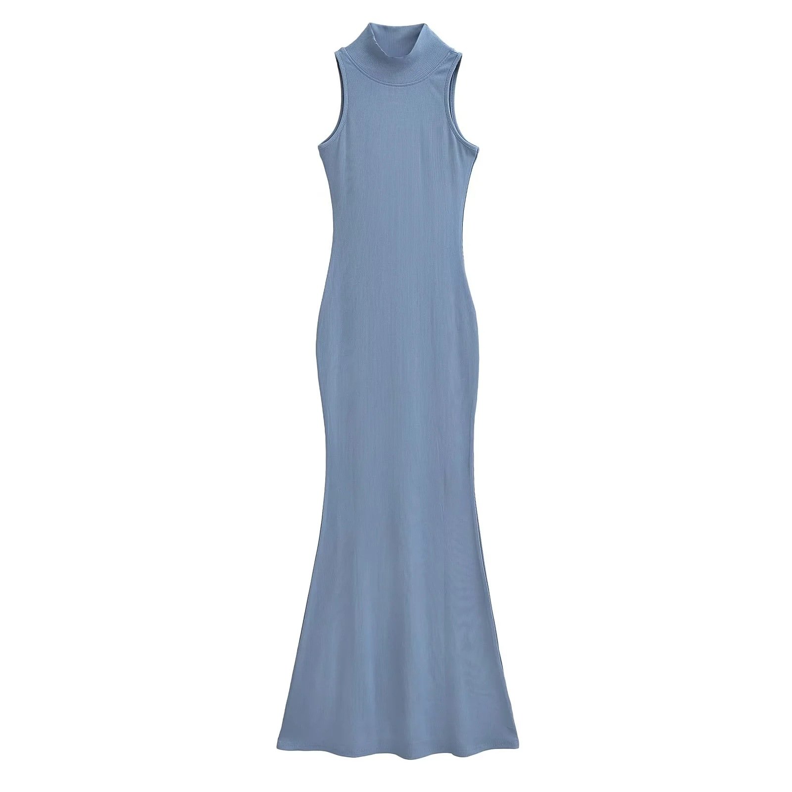 elegant casual Eshow dress dupe modal cotton ribbed white plain tank long maxi mermaid dress for woman summer 2024 new products
